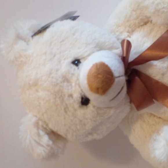 KELLYTOY ORIGINAL teddy bear, off white and brown w tags. EUC. - Picture 3 of 11